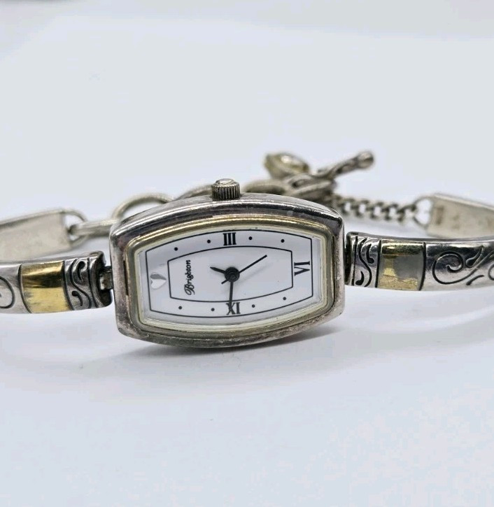 Brighton Watch Venezia Two tone New Battery Bracelet Band 8.5 in Toggle