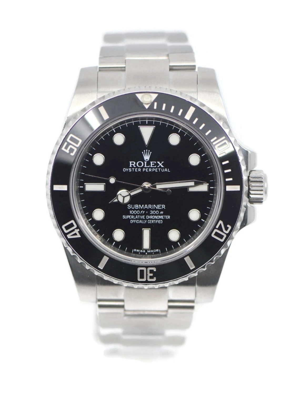 Rolex Submariner No Date Stainless Steel Watch 114060 With Box