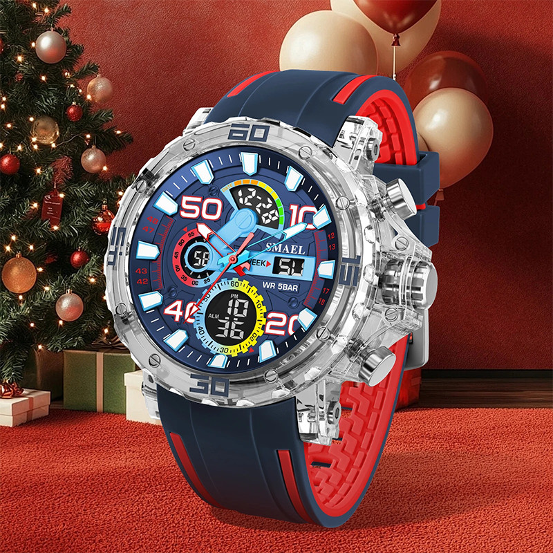 SMAEL 8136 Men’s Military Watch 50M Waterproof LED Chronograph Alarm Stopwatch