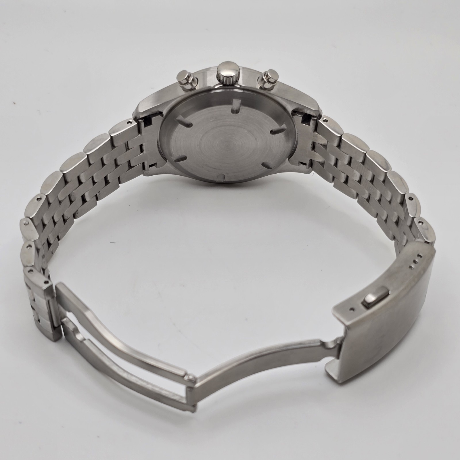 Custom-Built Mecha-Quartz Watch – 38mm Retro Telemetre Chronograph