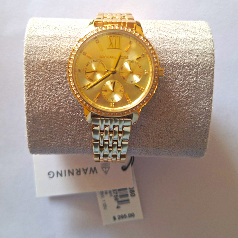 Michael Kors Parker Women’s Gold-Tone Multifunction Quartz Bracelet Watch Box