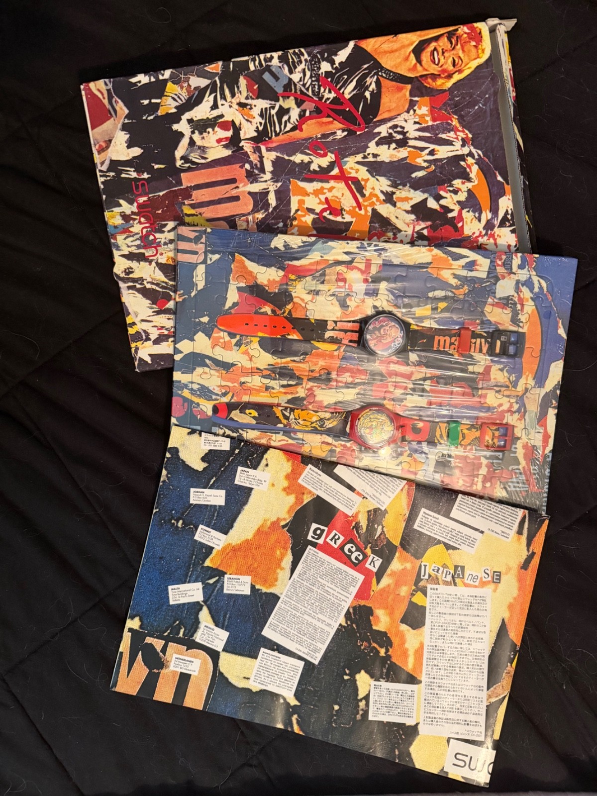 1994 Mimmo Rotella Swatch GZS04 Marilyn + Bengala Set New Sealed Complete