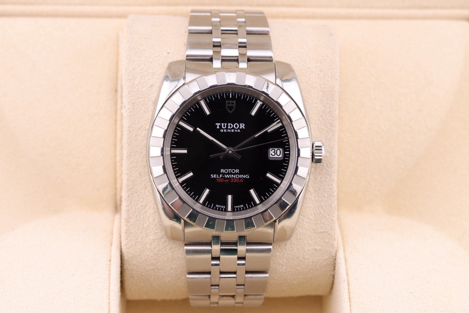 TUDOR Classic Date | ref. M21010 | 38mm Stainless Steel Watch with Card