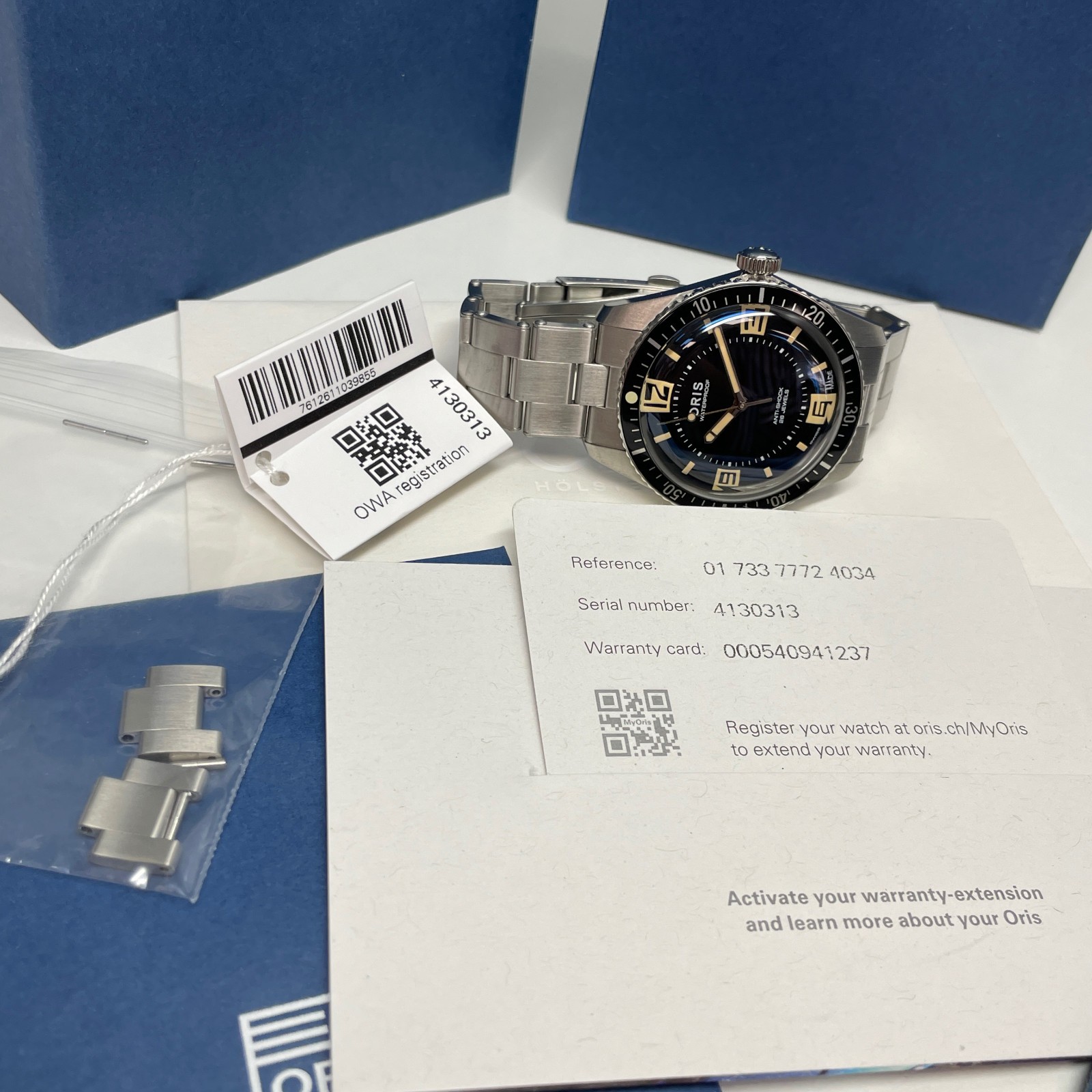 Oris Divers Sixty-Five 60th Anniversary 40mm Watch 0173377724034 Black Dial Stee