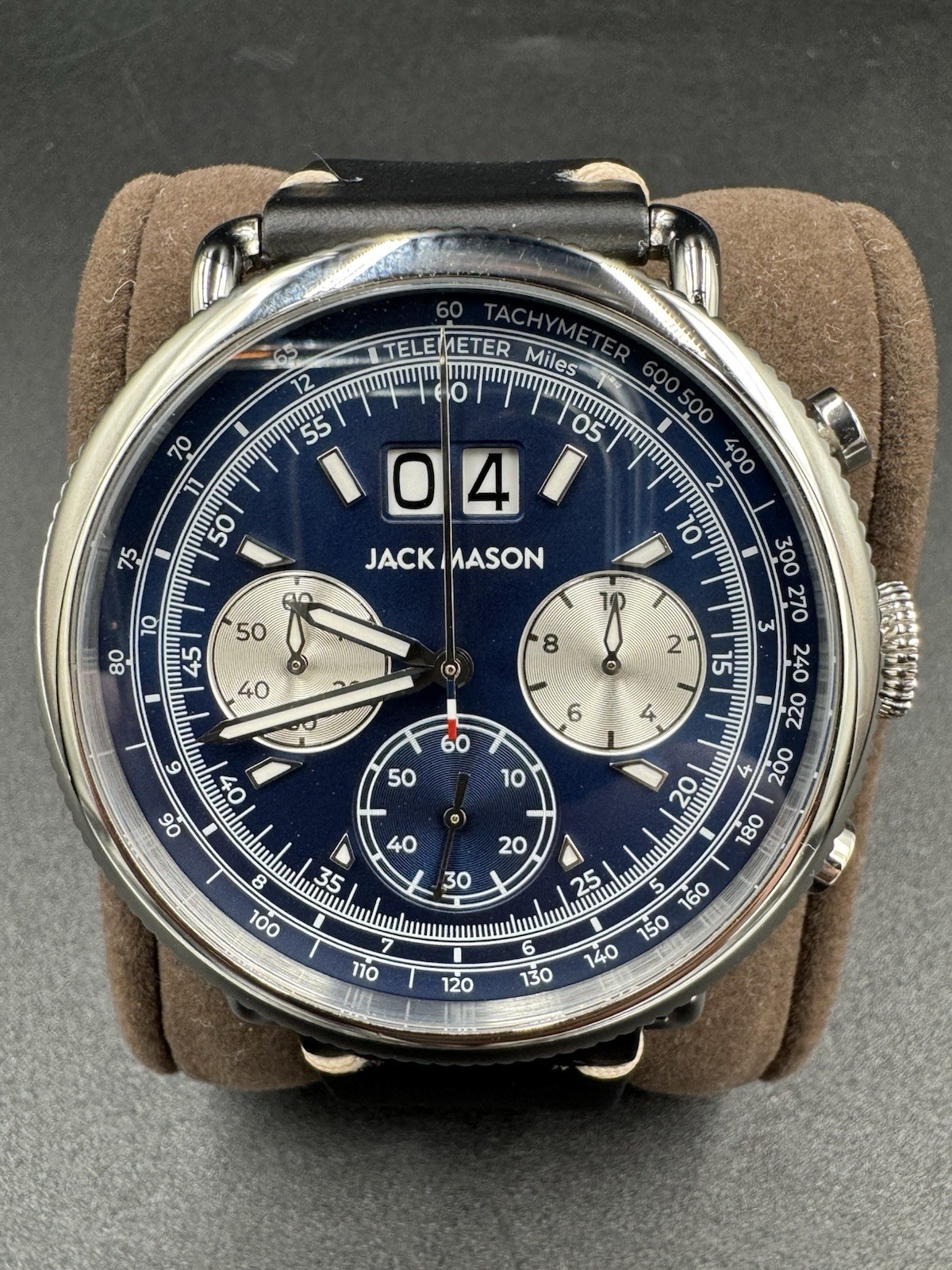 Jack Mason Avigator Chronograph | 45mm | Sapphire Crystal | Brown Leather Very G