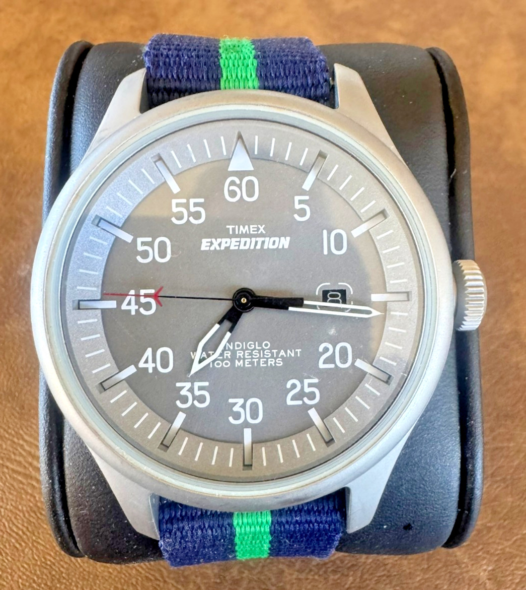 Timex Indiglo Expedition 905 Working Nice Mens Watch WR 100m Day