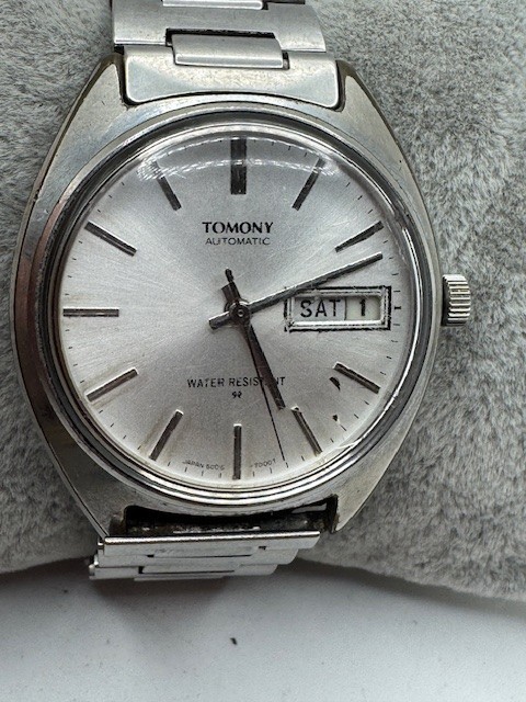 Vintage Men’s Seiko Tomony 5001-7030 Automatic 7 Jewels Day Date Watch WORKS