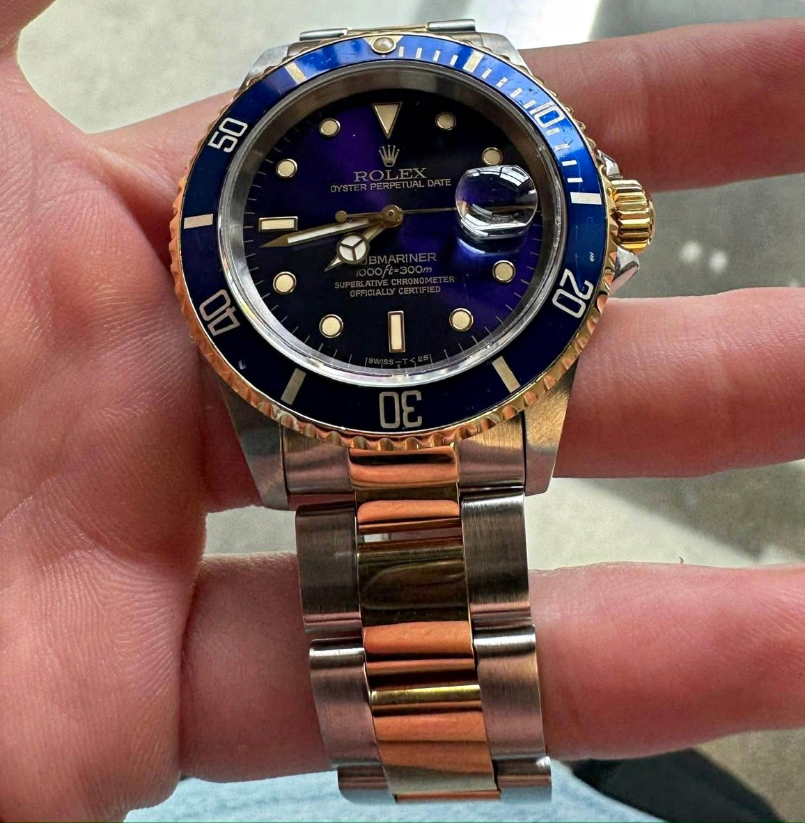 Rolex Submariner Date Automatic Blue Dial/Bezel Two-Tone 40mm 300m