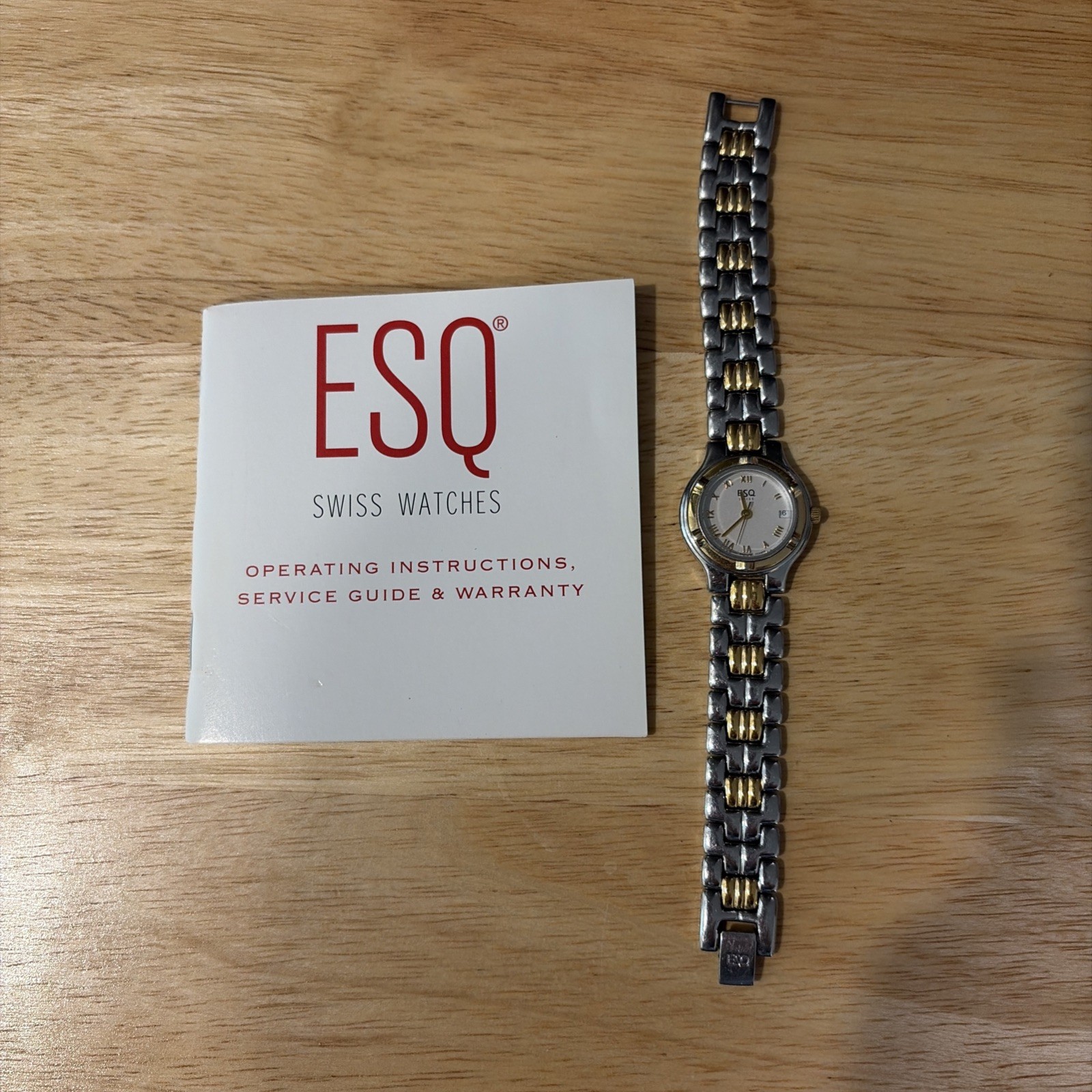 Esq by Movado Luxury Women’s Swiss Watch Silver And Gold Tone