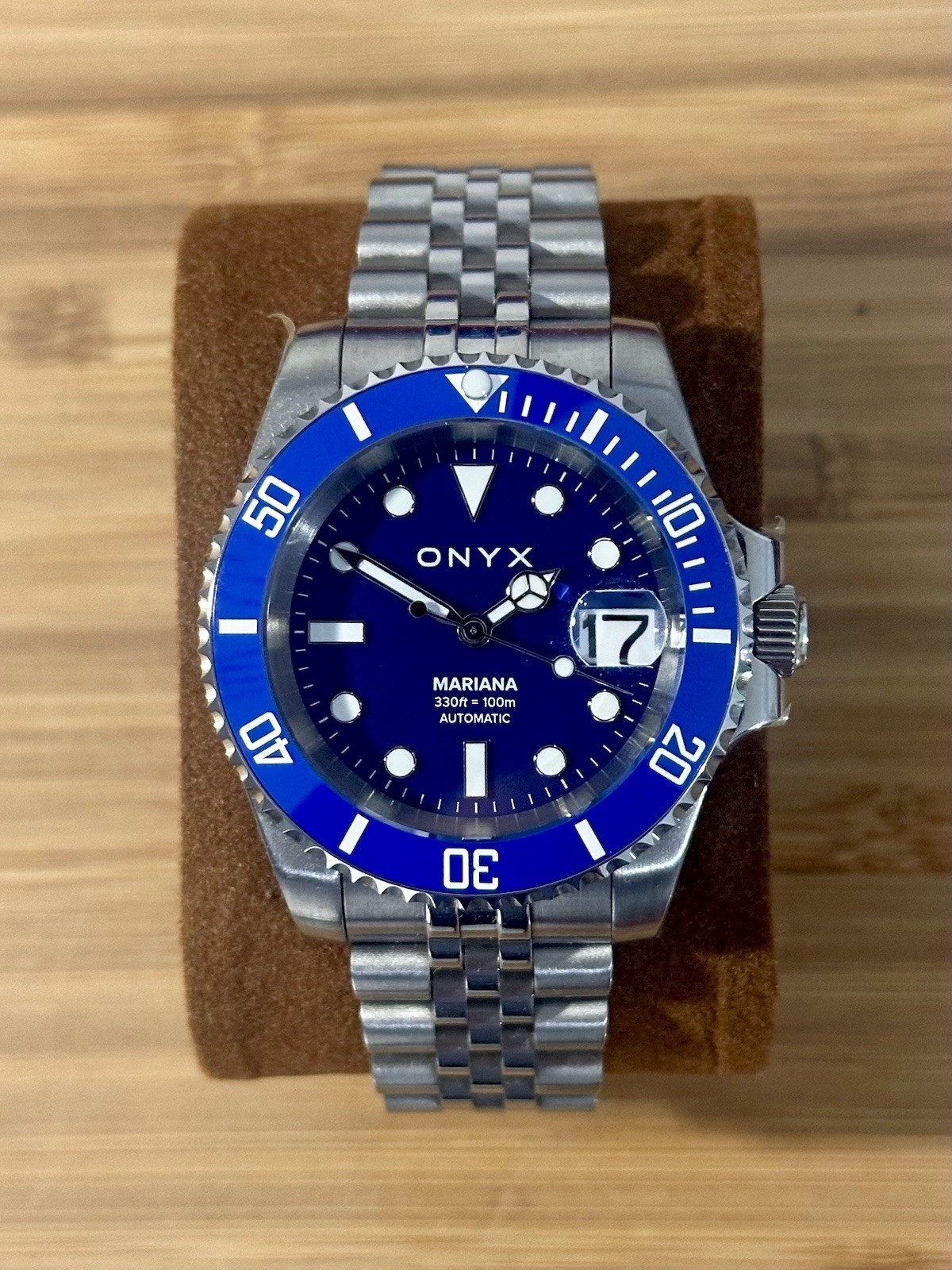Onyx Mariana Automatic NH35 Mens Dive Watch Blue Dial Seiko Mod