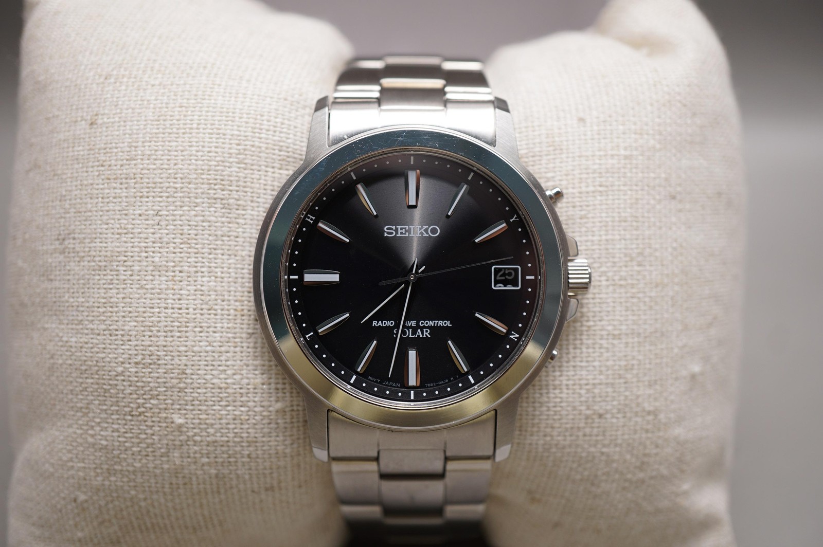Seiko Spirit SBTM169 7B52 Black Dial JDM Radio Wave Solar Quartz Watch