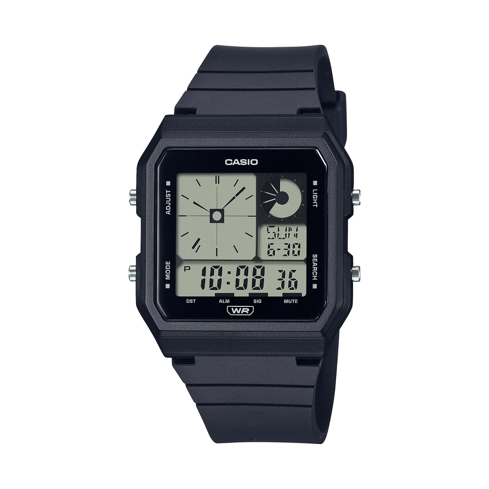 Casio LF20W-1A, World Time, Resin Watch, Chronograph, 5 Alarms, Illuminator,