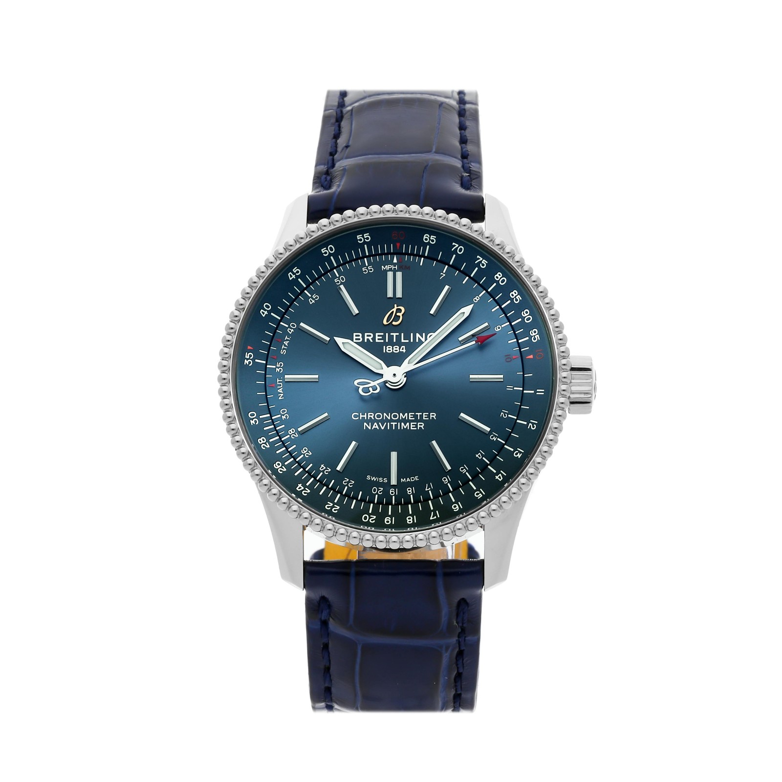 Breitling Navitimer Steel Automatic 35mm Blue Dial Strap Watch A17395161C1P2