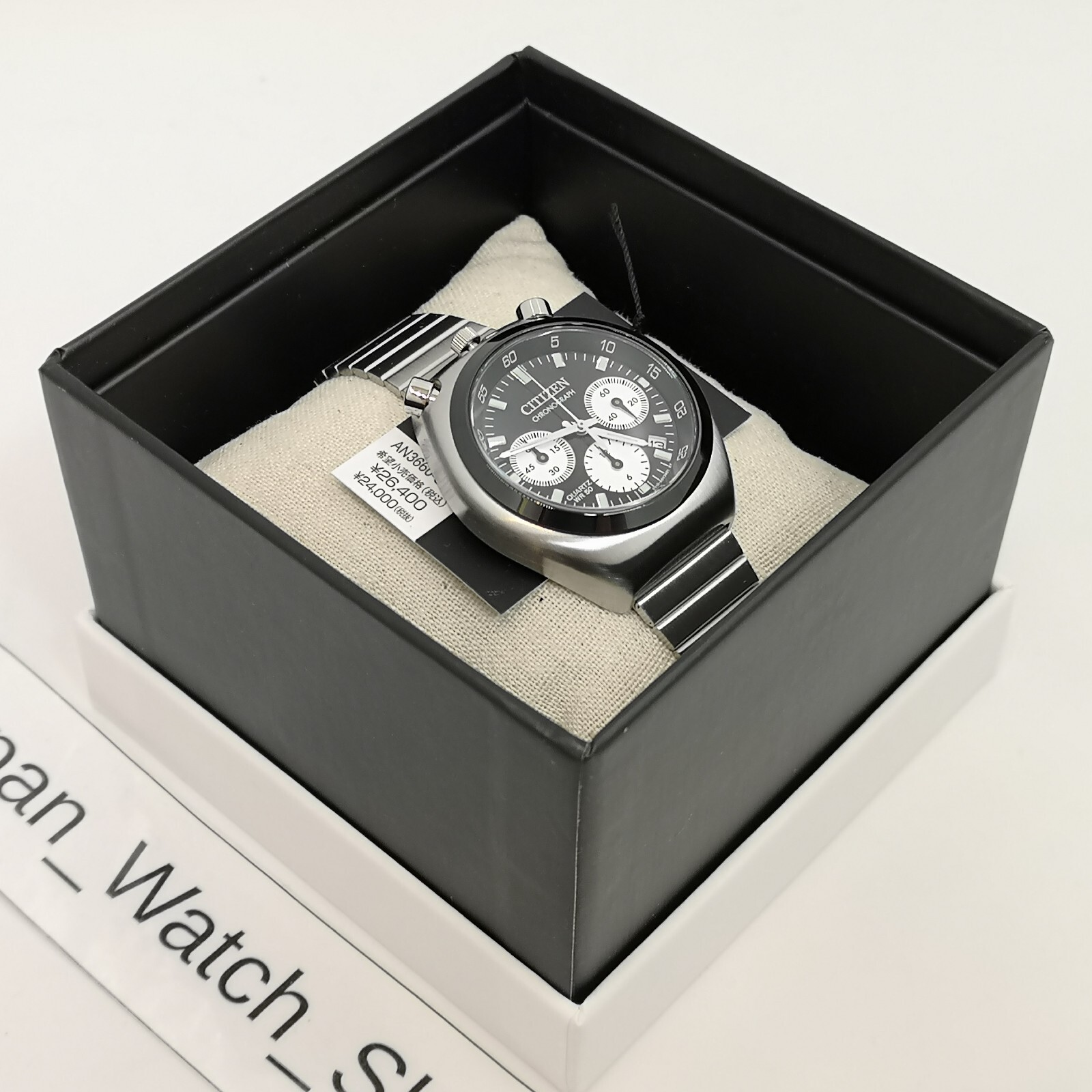 CITIZEN COLLECTION Record Tsuno Chrono AN3660-81E Black Men’s Watch New in Box