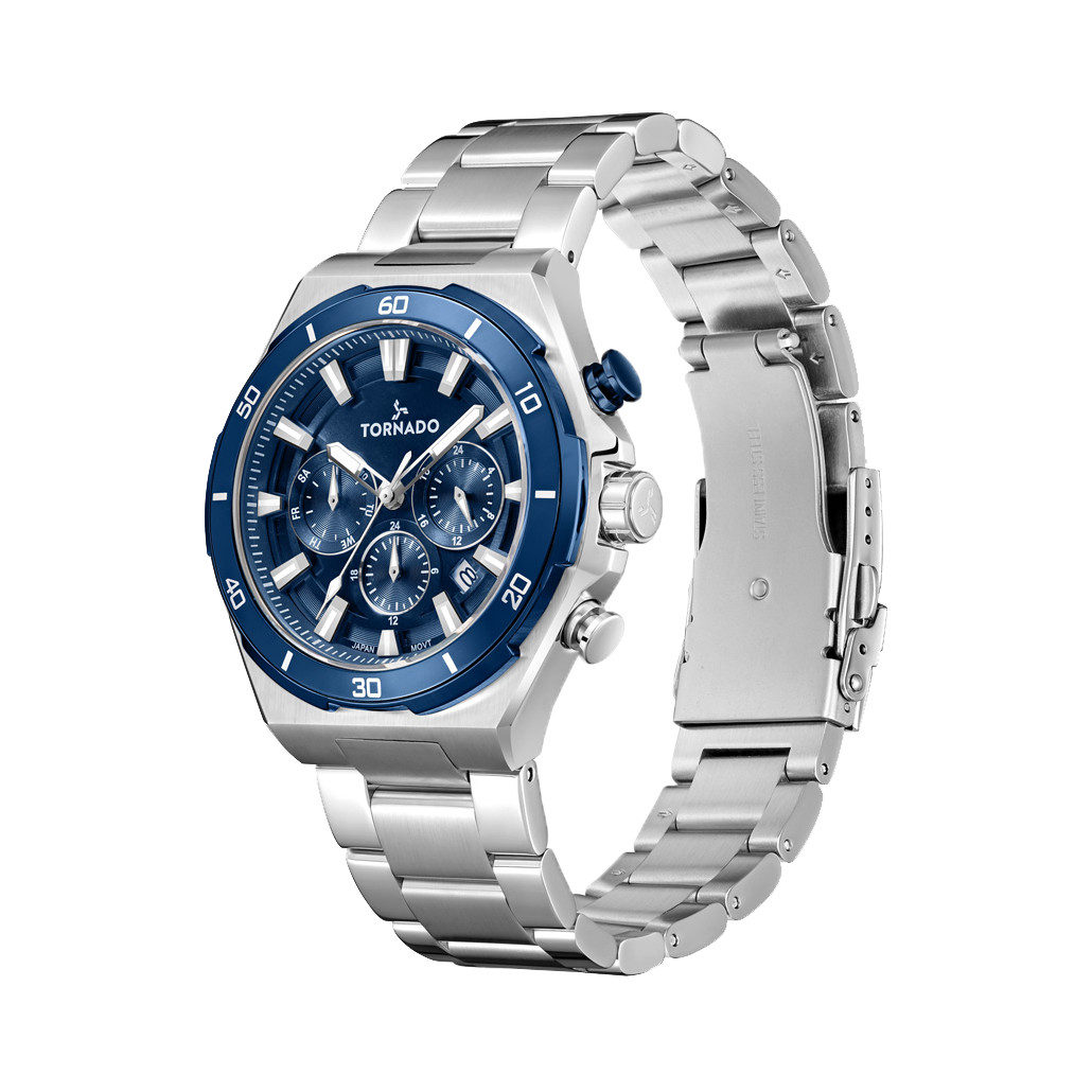 Tornado Strellar X Men’s Multi Function Watch | Blue Dial, 45mm, 100 m (10 ATM)