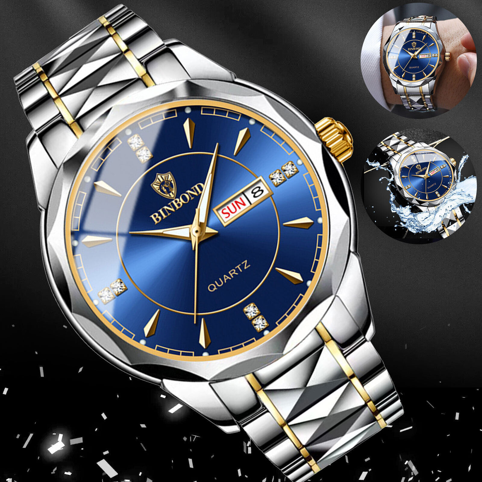 Waterproof Men’s Luxury Quartz Watch Stainless Steel Luminous Classic Business