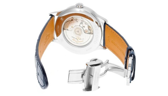 LONGINES Record Automatic 40MM Blue Dial Leather Men’s Watch L2.821.4.96.4