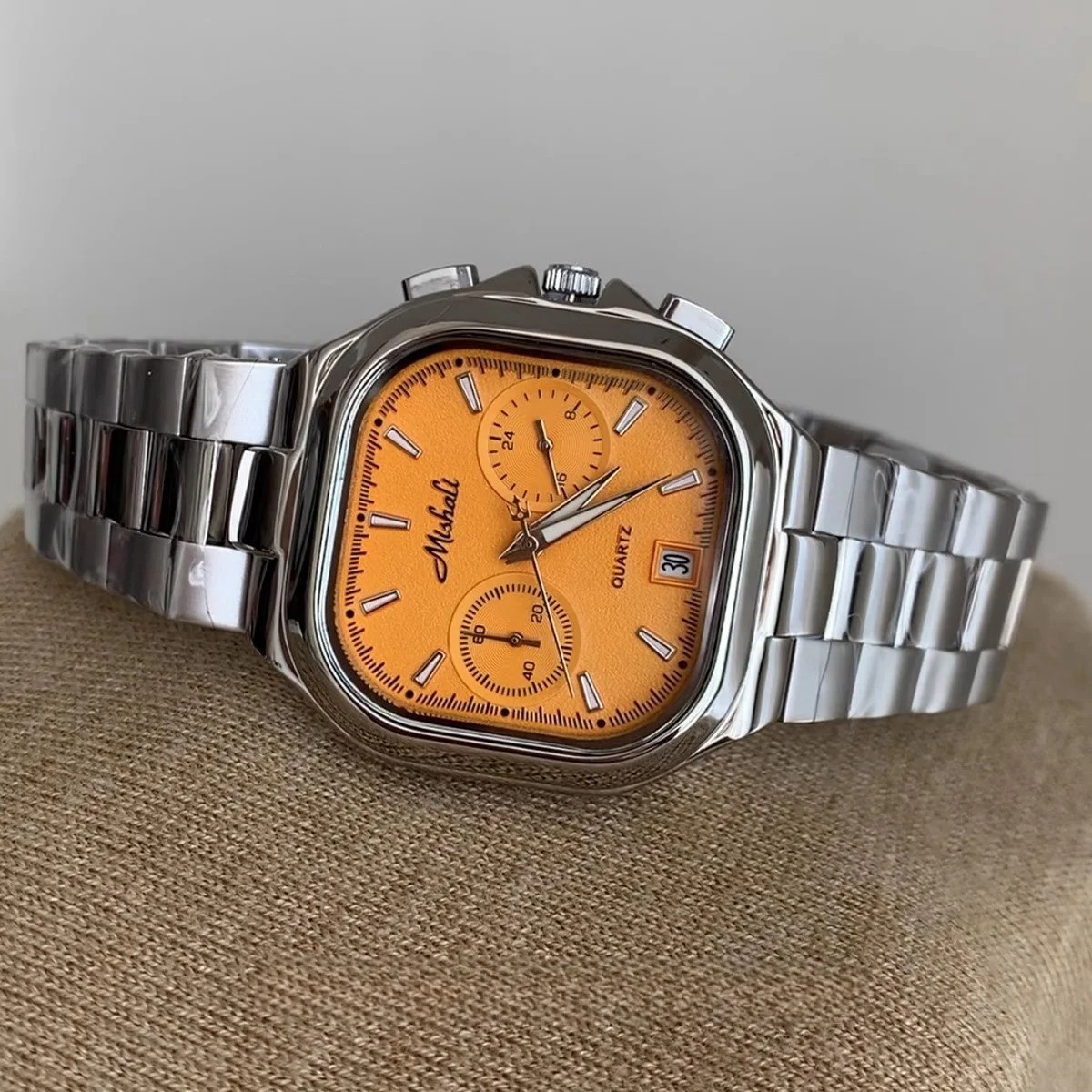 Women Square Quartz Watch Stainless Steel Calendar Luxury Dress Wristwatch Gift