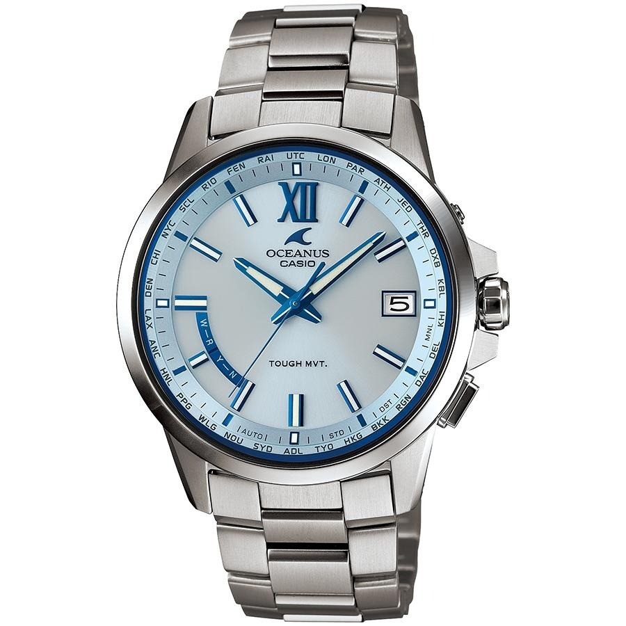 Casio OCEANUS OCW-T150-2AJF Titanium Radio Solar Men’s Watch Blue 41.3mm