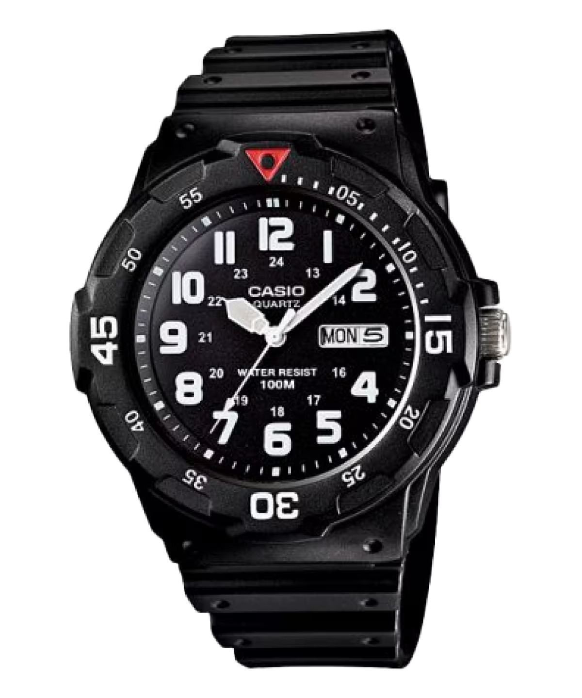 Casio MRW-200H-1B Men’s Analog Sport Diver Watch Black/Red Resin Water Resistant