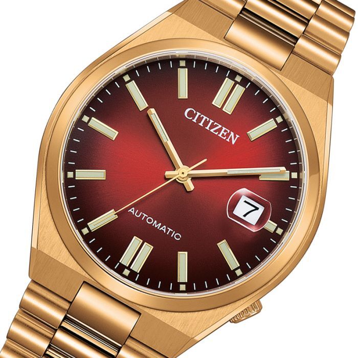 Citizen NJ0153-82X Automatic Red Dial Gold Tone Stainless Steel Tsuyosa Sapphire