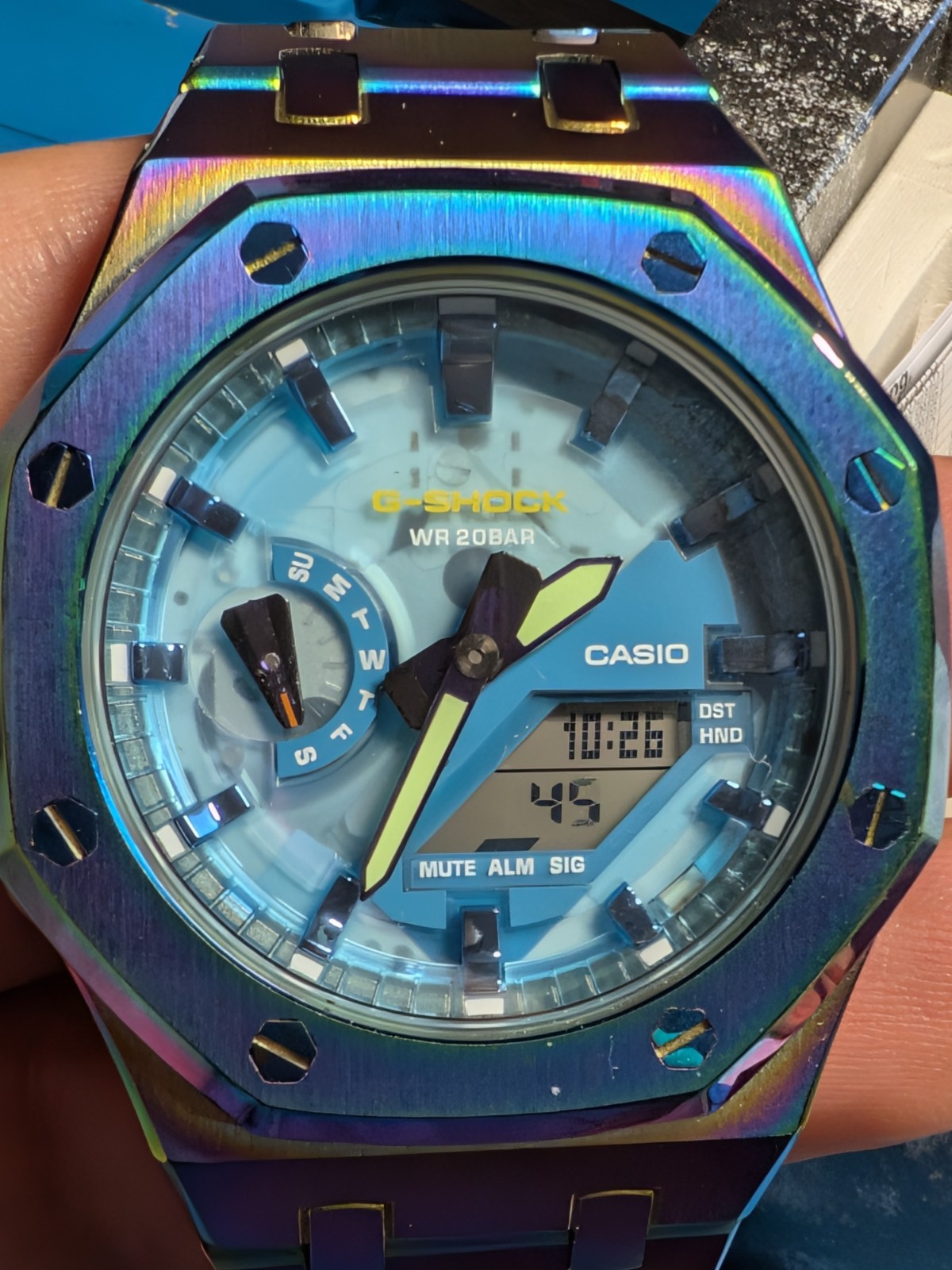 New Casio Full Metal G-Shock GA2100AS-5A “Oasis” Iridecent Custom Casioak