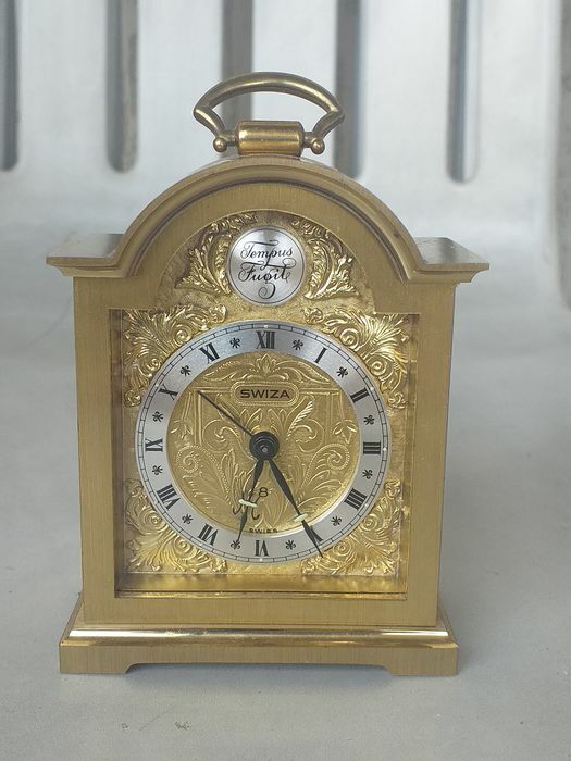 SWISA TEMPUS FUGIT Vintage 1960s MECHANICAL ALARM CLOCK NEW