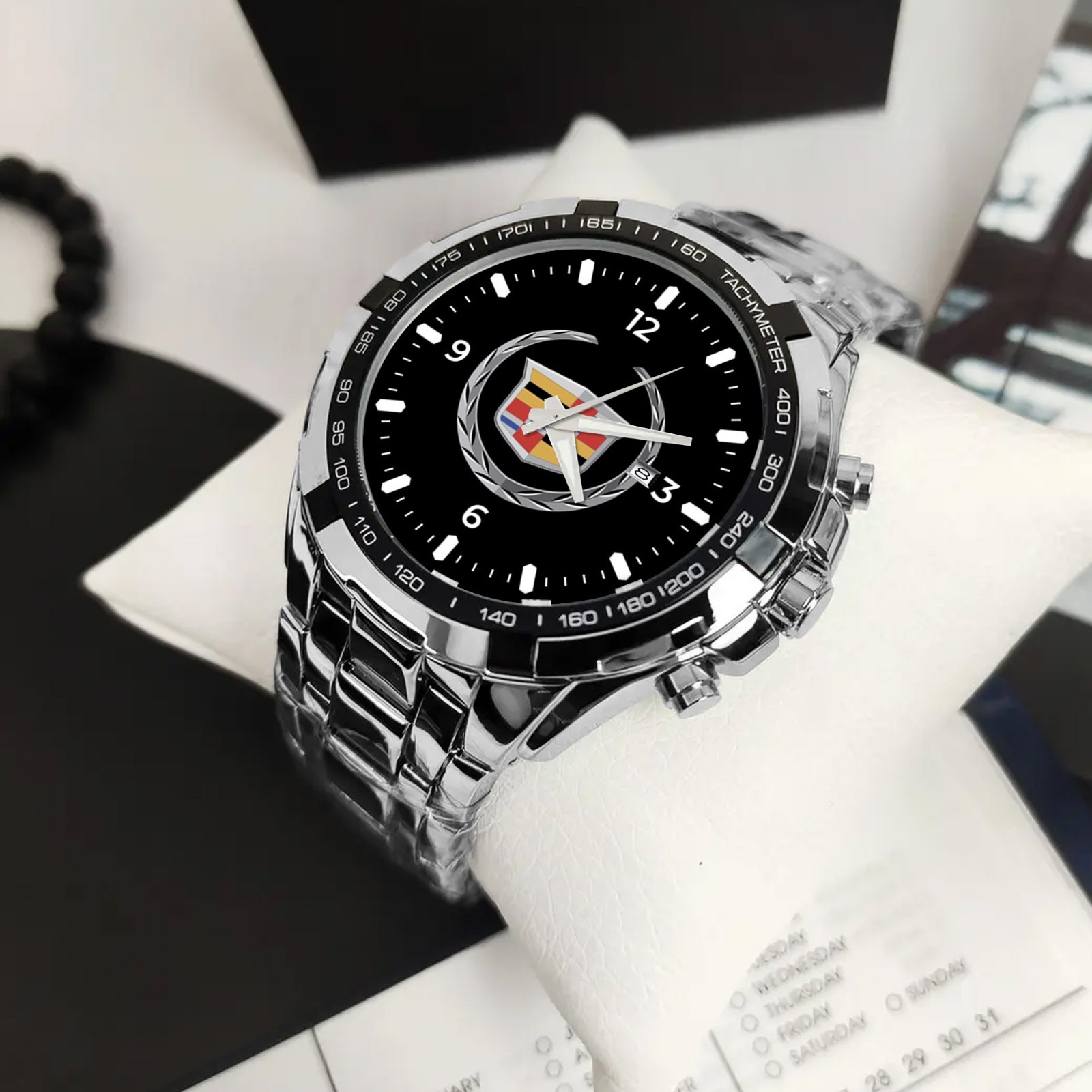 Cadillac Classic Logo Alloy Men’s Quartz Watch