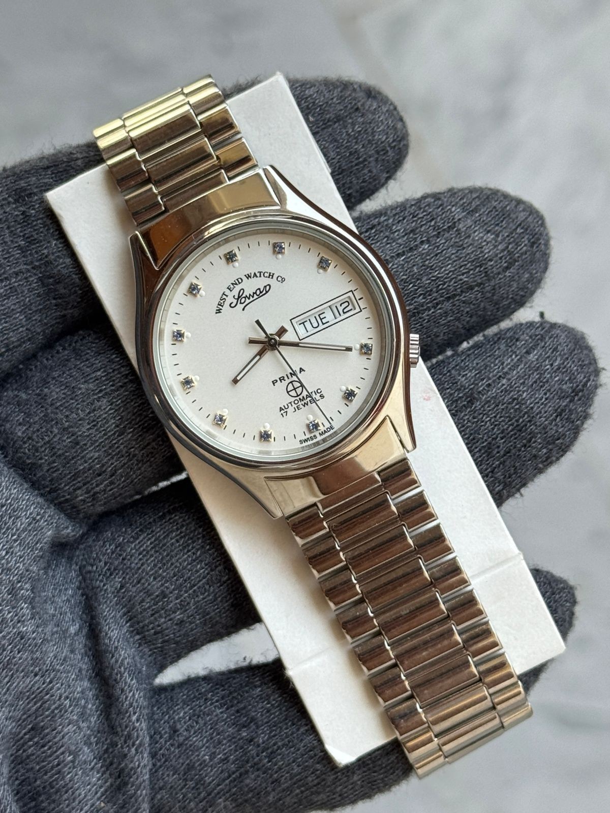 Vintage West End Prima Automatic Day/Date Mens Wrist Watch