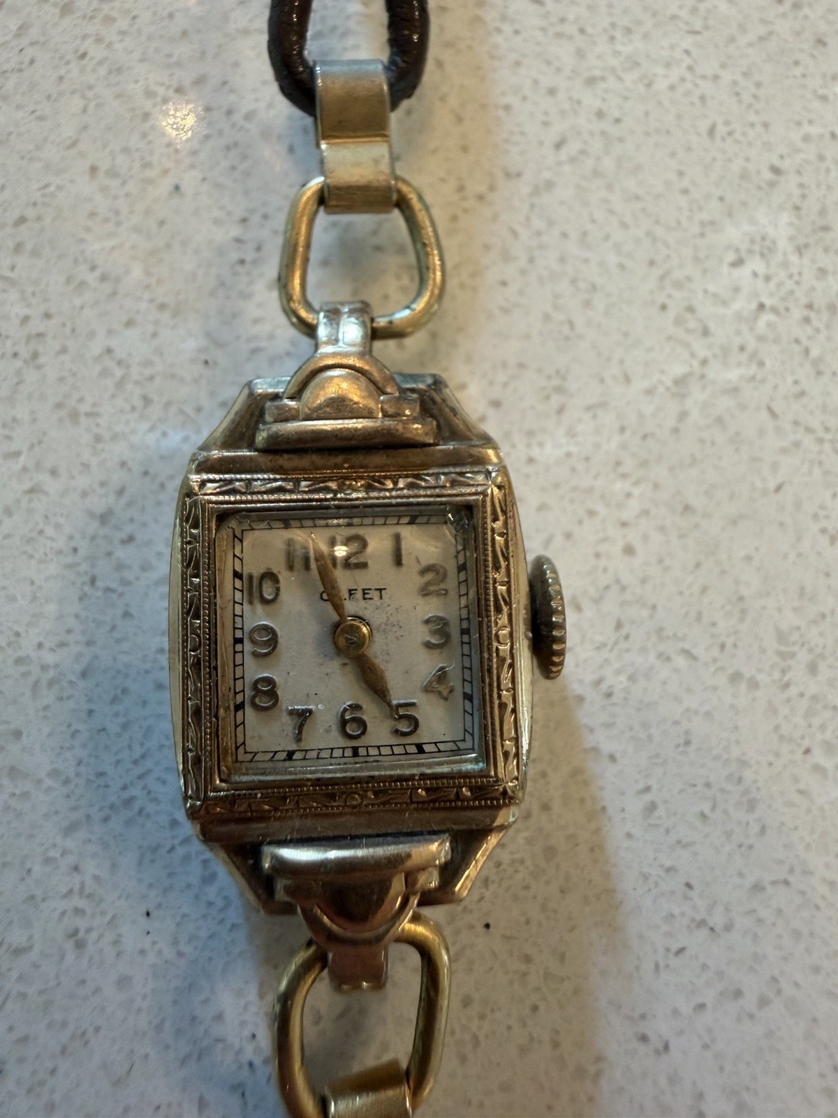 Antique 1930s Gruen Cocktail Watch 10K GF Hand Wind Mechanical As Is For Parts