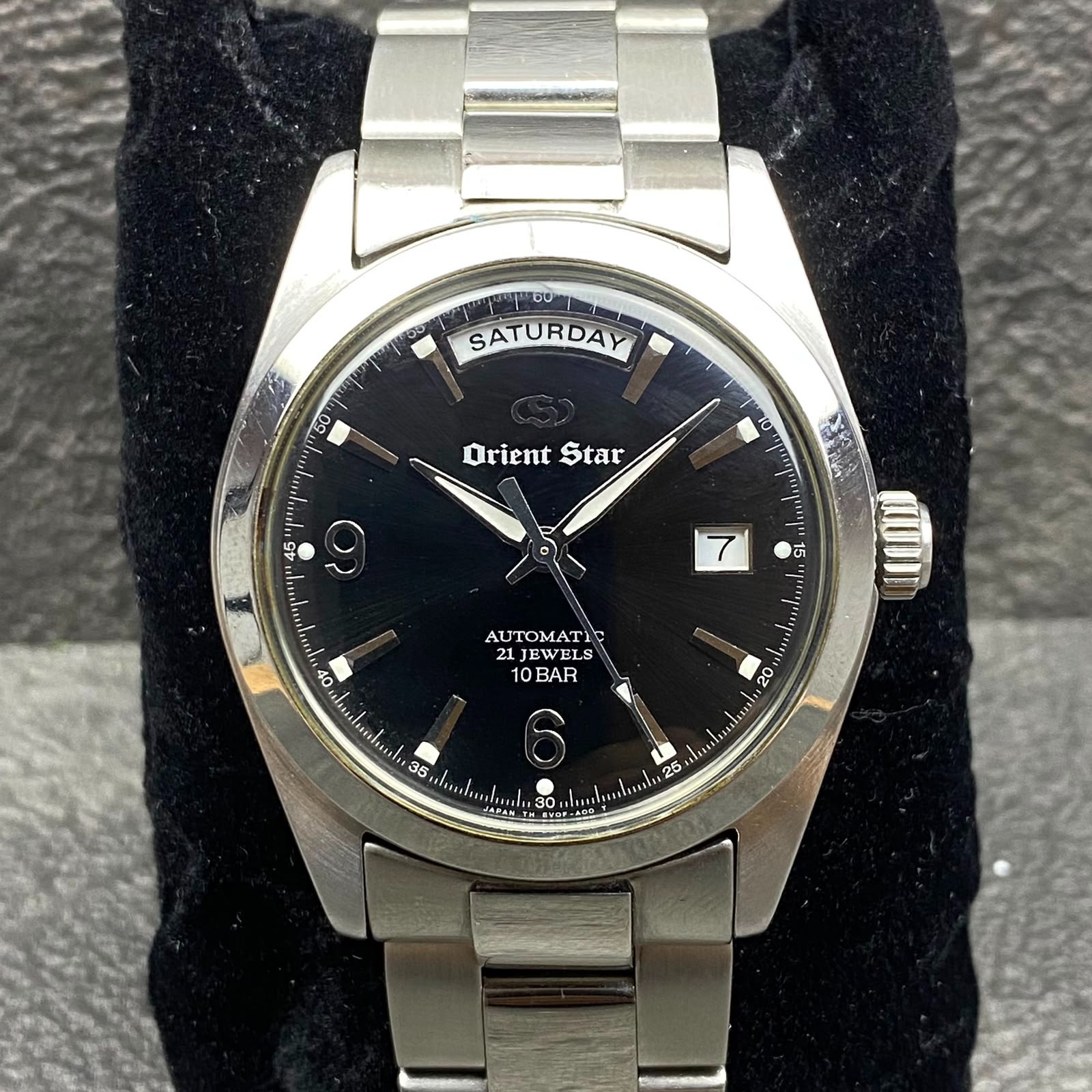 Rare ORIENT STAR President Automatic EV0F-C0 Black Dial Men’s Watch Vintage