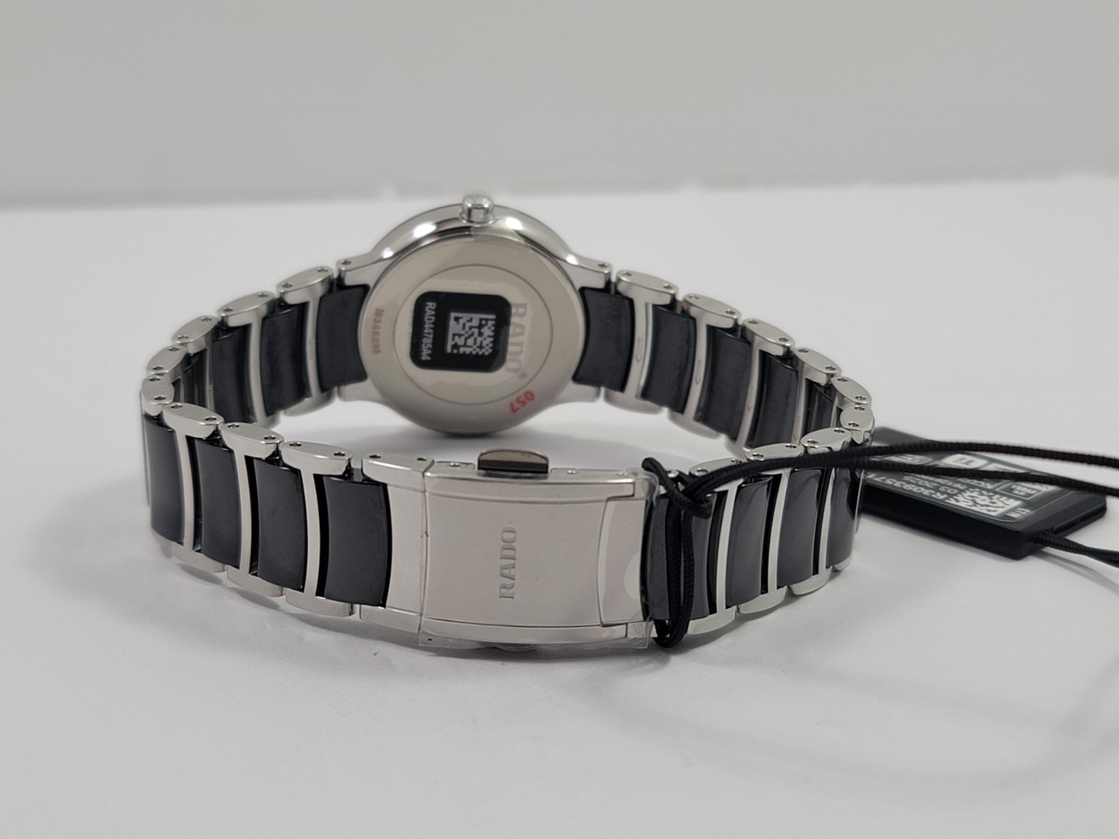 Rado Centrix Quartz Diamond Black Dial Stainless Steel Ladies Watch R30935712
