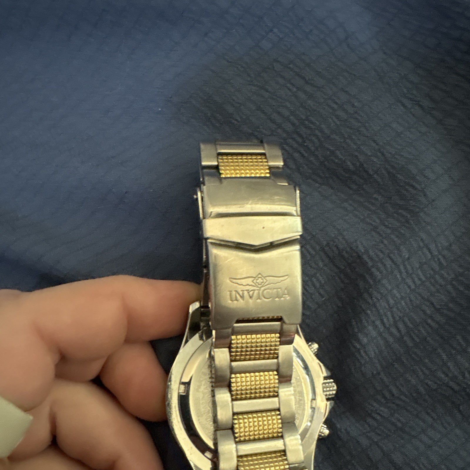 Invicta Subaqua Men’s Chronograph Quartz 50mm Gold Dial Two-Tone SS 500m