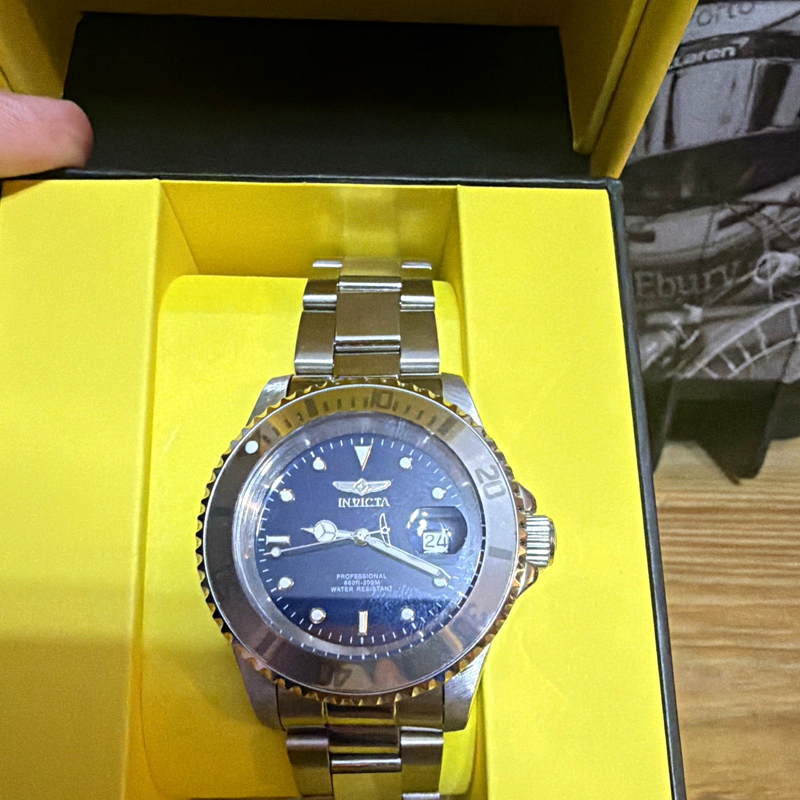 Invicta Pro Diver Men’s Quartz Blue Dial Date Steel Bracelet 40-43.9mm 200m