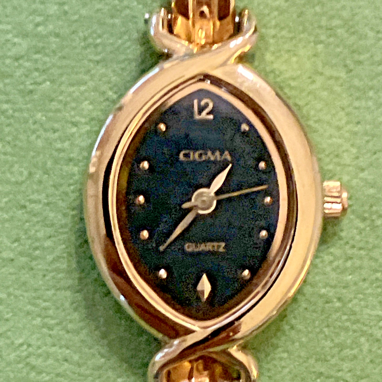 23K Golf 19MM Cigma Quartz Plating Cocktail Watch from India, Black Dial, Parts