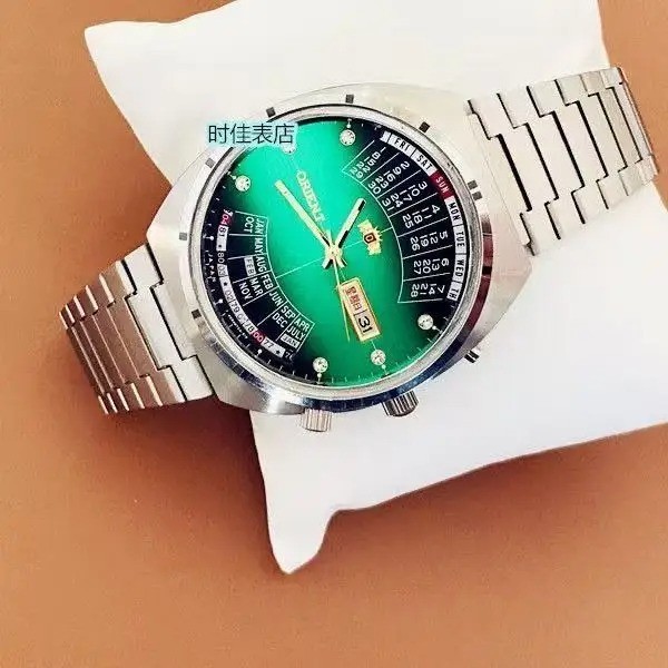 Orient Men Watch Automatic Mechanical Rotating Large Dial Full-Function Gift