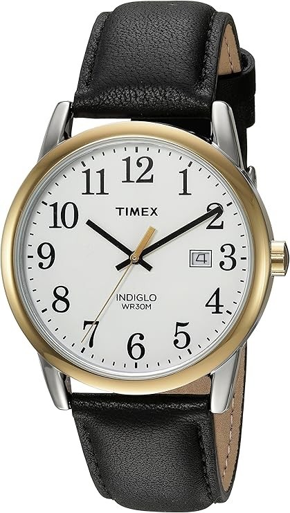 Timex Men’s analogue quartz watch with leather strap TW2R30000 Easy Reader NEW