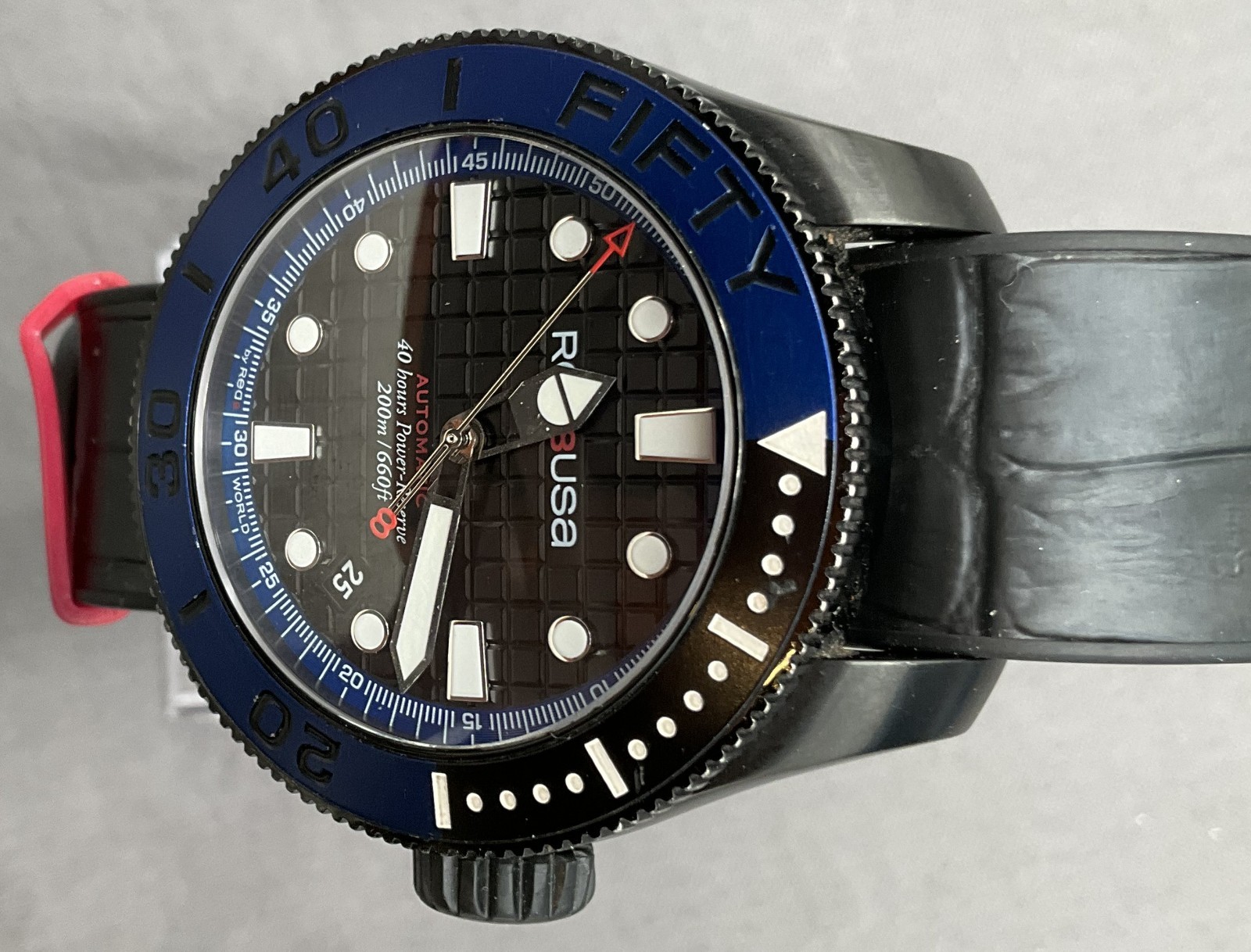 RED8USA Fifty US153 Automatic Diver (Blue/Black) VG to Excellent