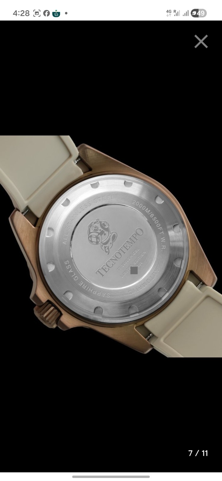 Tecnotempo Automatic Professional Diver 2000M Helium Valve. Limited Edition!