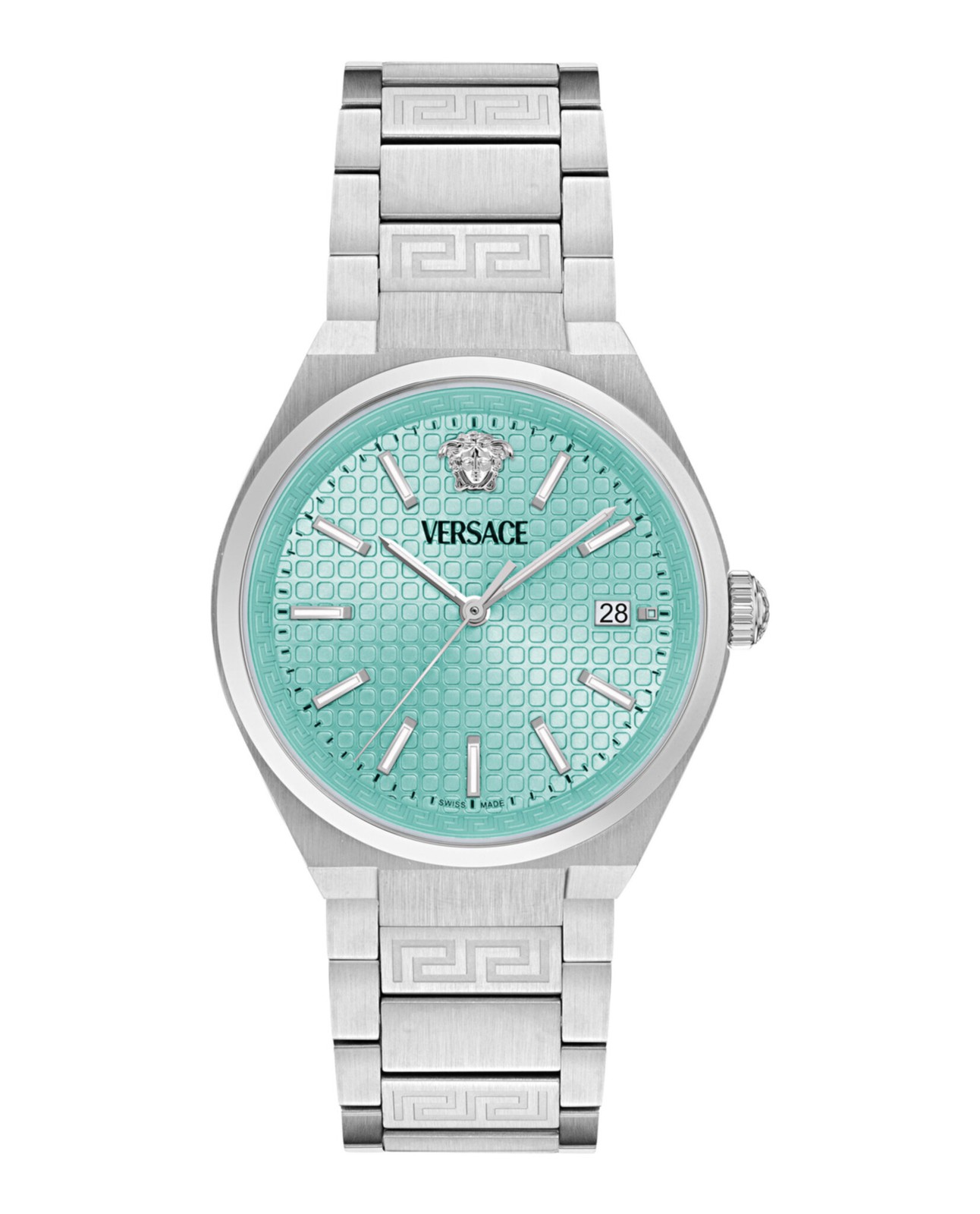 Versace Mens Stainless Steel 39mm Bracelet Fashion Watch