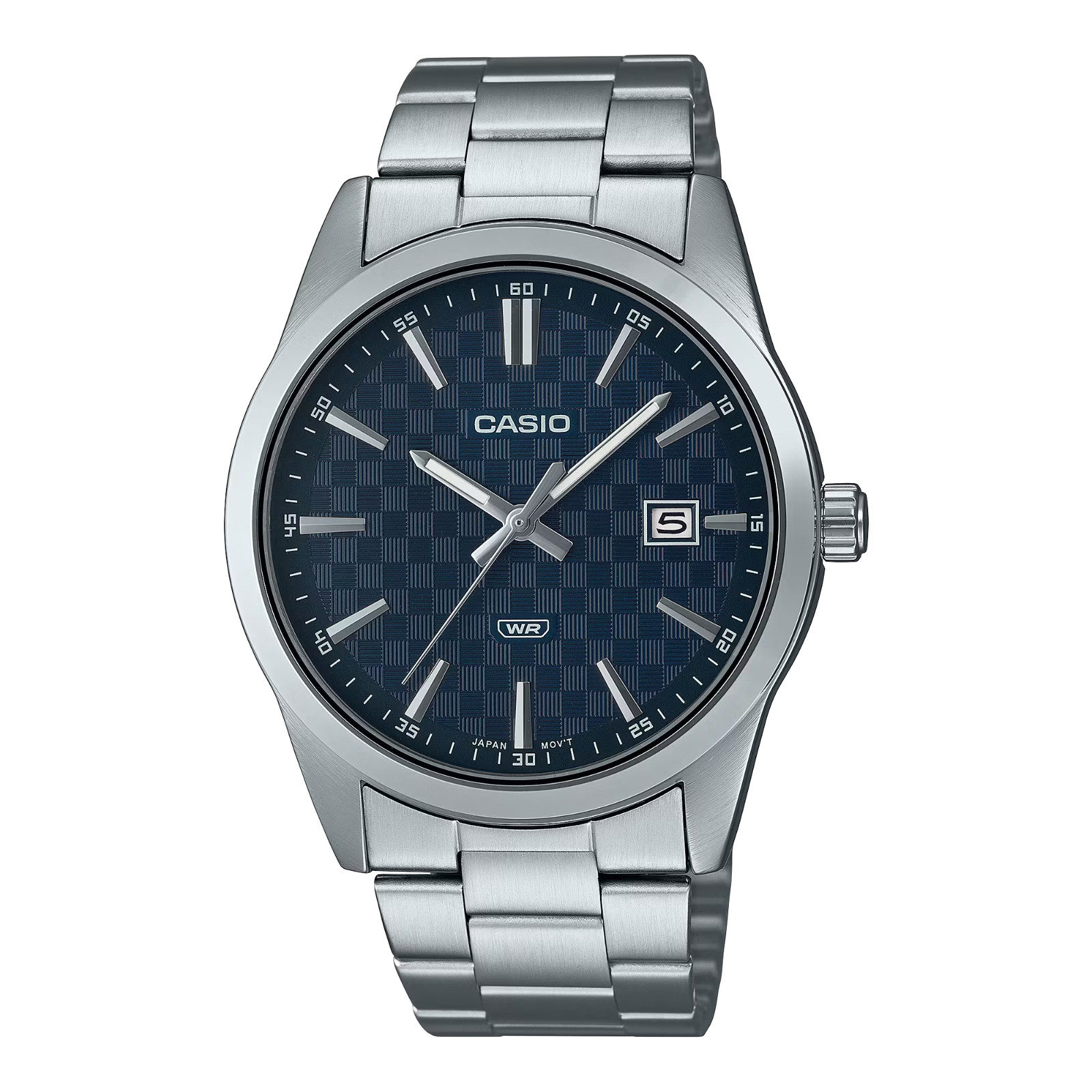 Casio MTP-VD03D-2A PRE-OWNED Men’s Watch Blue Dial Stainless Steel Day/Date