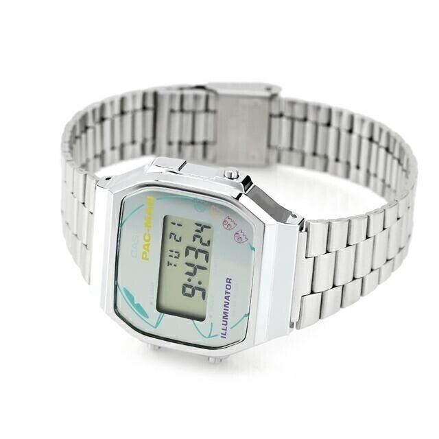 Casio A168WEPC-7A PAC-MAN Collaboration Digital Stainless Steel Fashion Watch