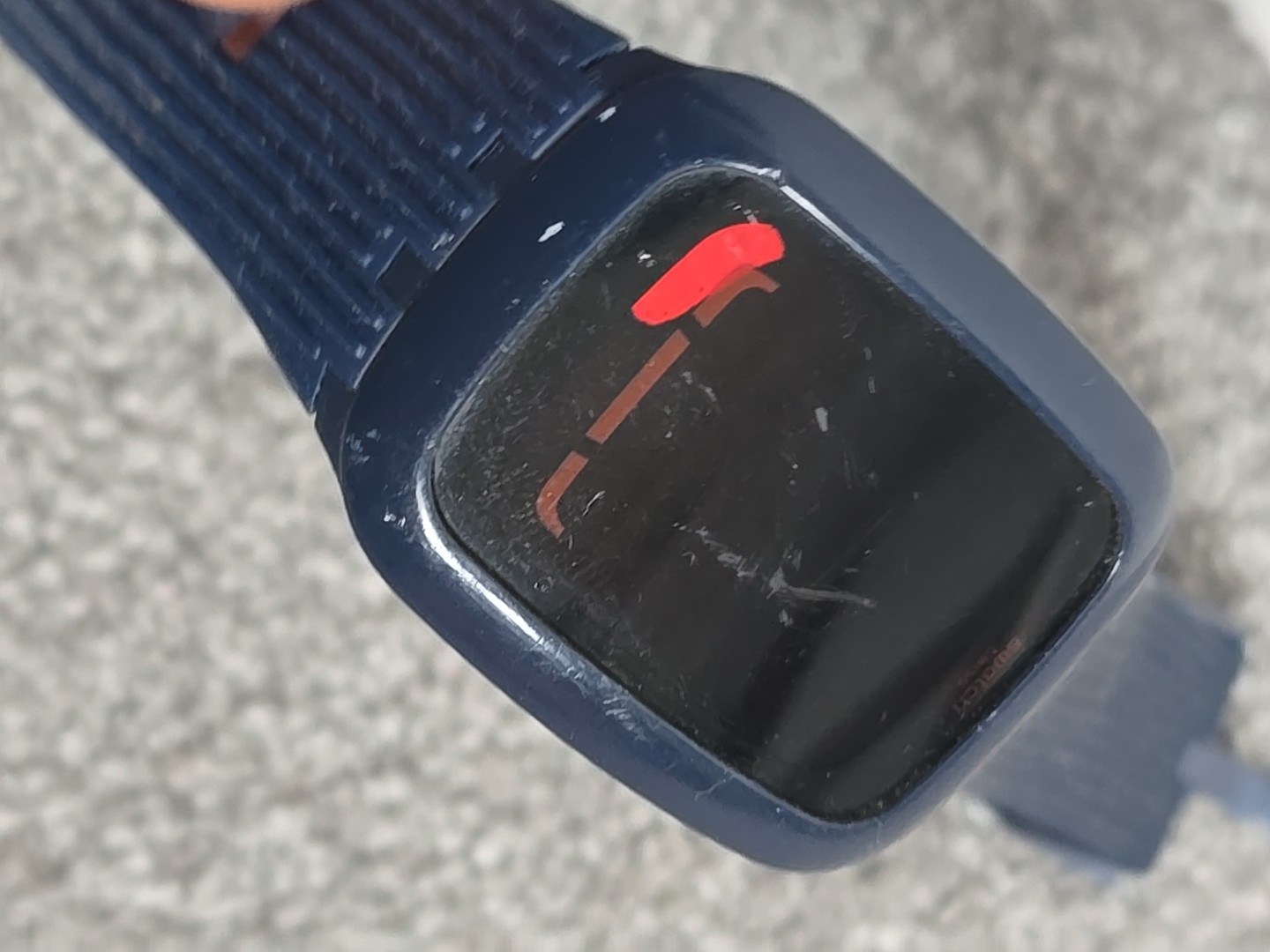 Swatch Touch DARK BLUE Black Dial Navy Blue Silicone Digital Watch *for Parts*