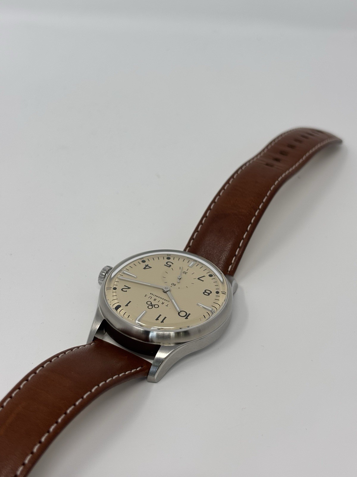 Tribus TRI-01 Small Second COSC Men’s Automatic Watch – Cream