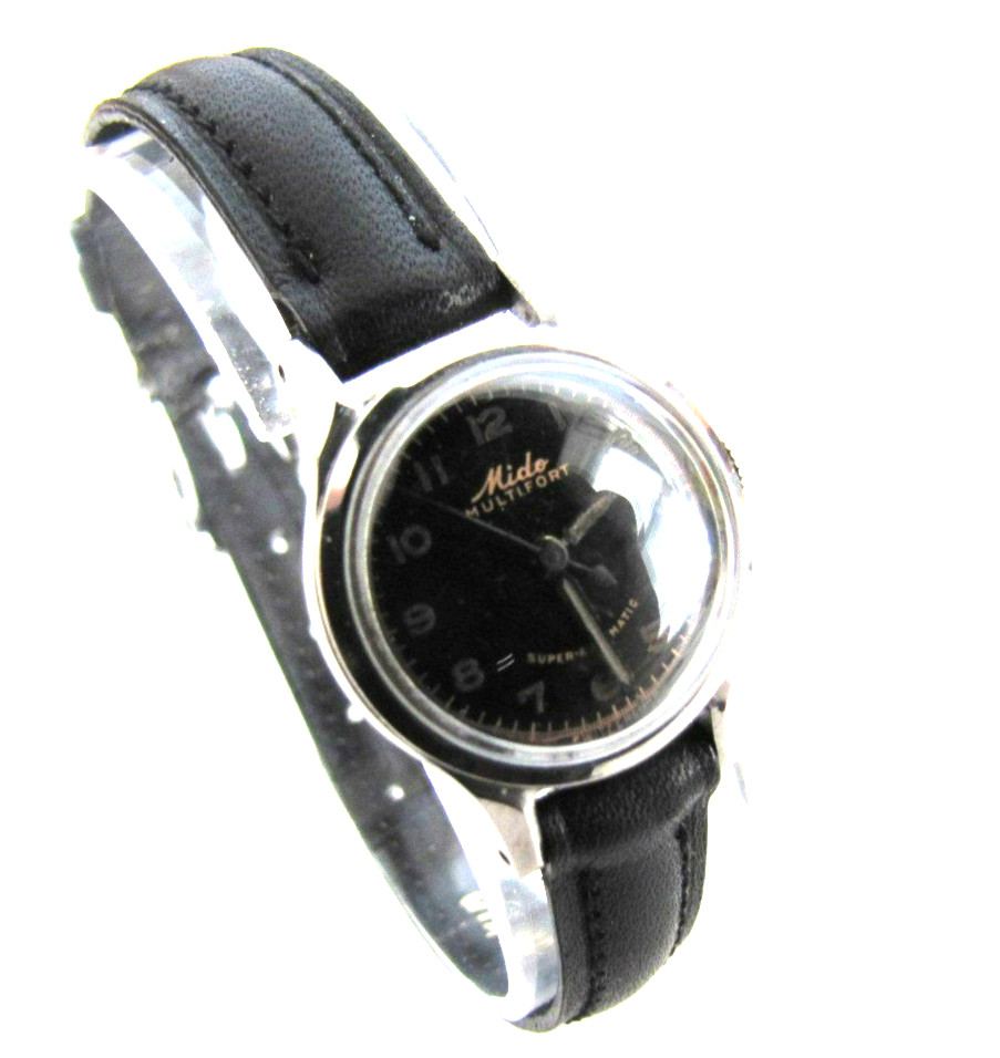 MIDO MULTIFORT SUPERAUTOMATIC ALL SS SCREWBACK WP MOD 707 17J MILIT DIAL WOMEN’S