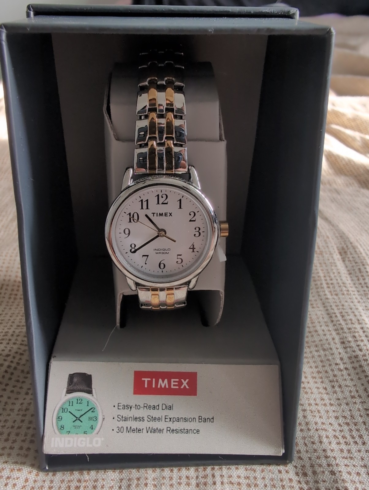 Timex Women’s Easy Reader Stainless Steel Watch T2P298JT – Two toned – New