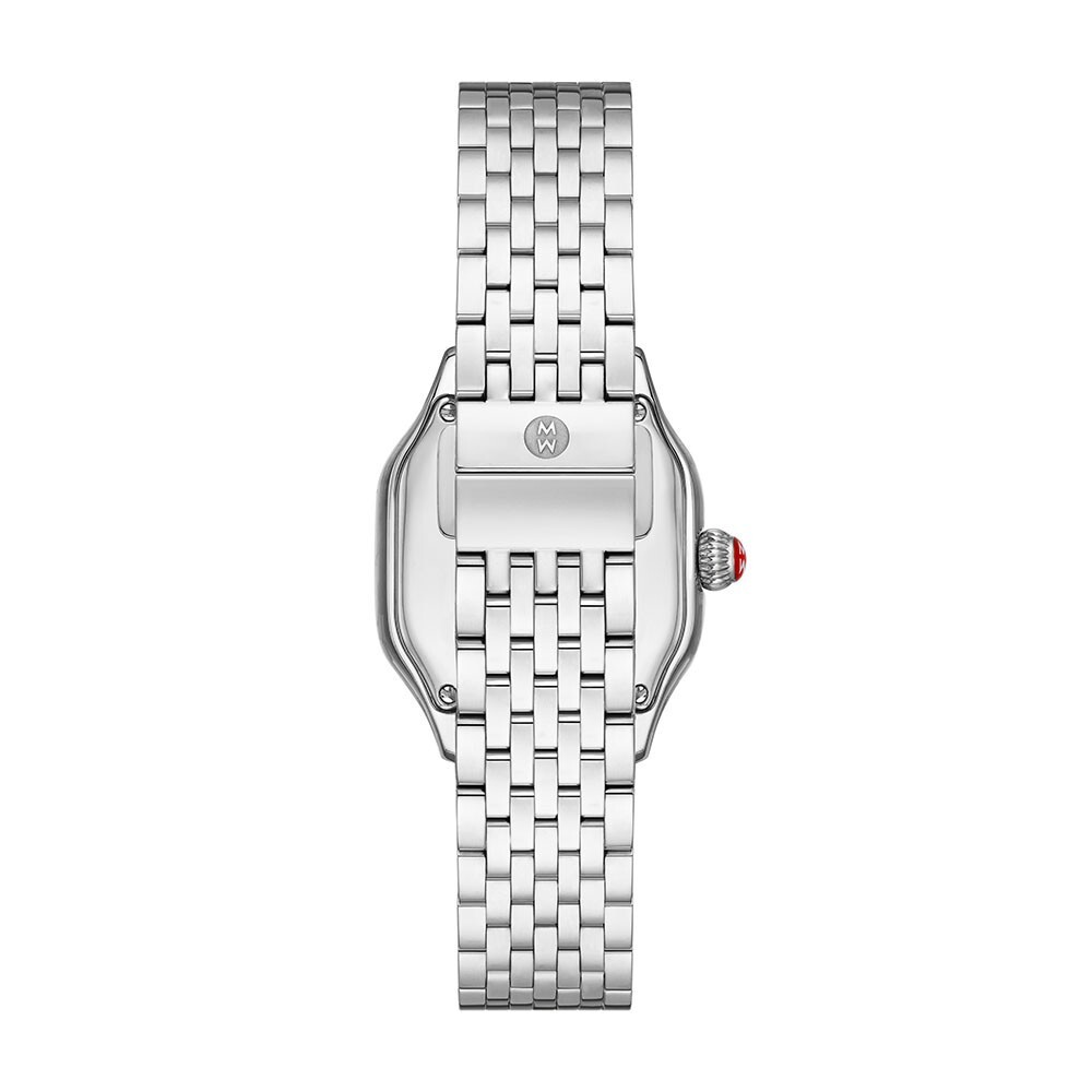Michele Meggie High Shine Mirror Diamond Dial Stainless Steel Watch MWW33B000012