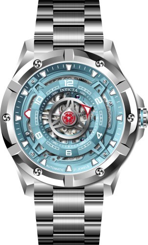 Invicta Racing Interpoint Men’s Automatic Watch 43.5mm, Steel/Blue (70084)