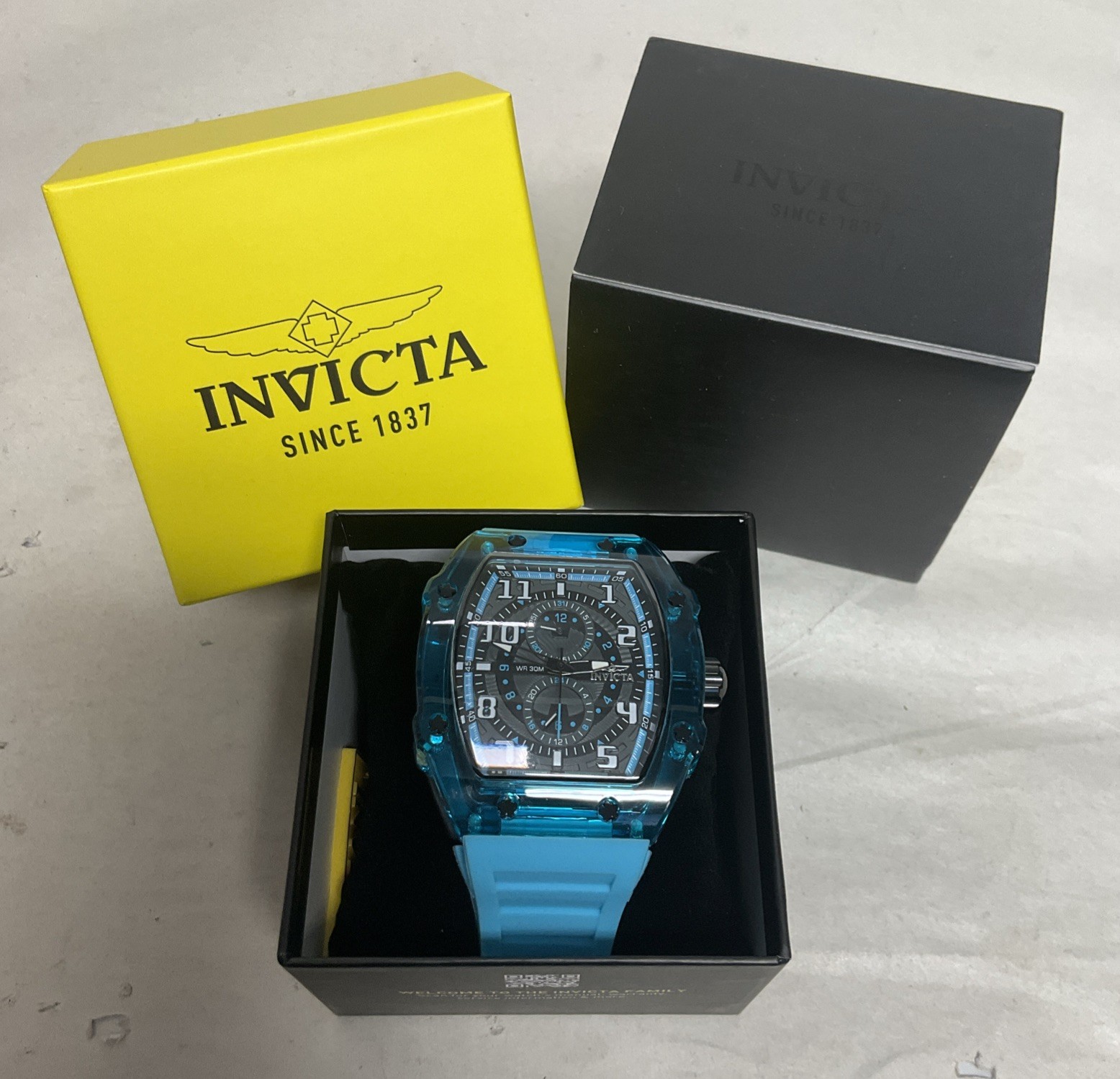 Invicta Racing Cyclone Men’s Watch – 48.5mm, Light Blue (48709) Free S&H