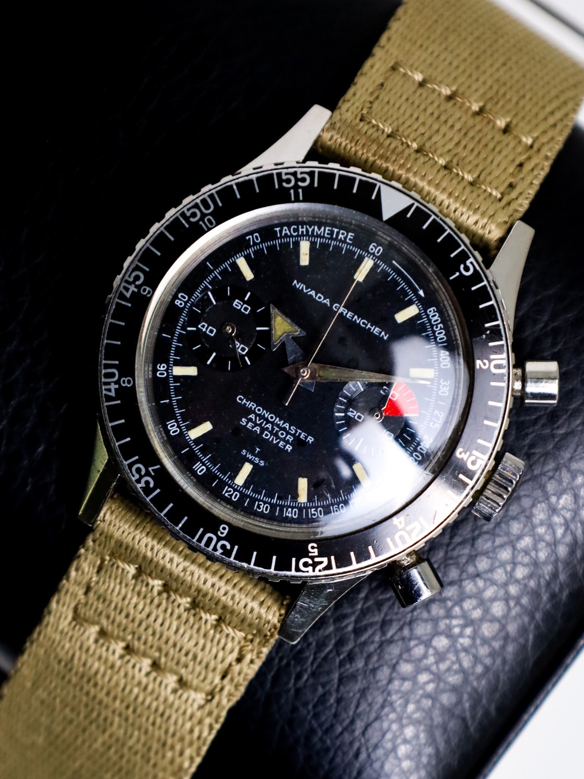 Nivada Grenchen Chronomaster Aviator Sea Diver 1581 M 8222 1960’s